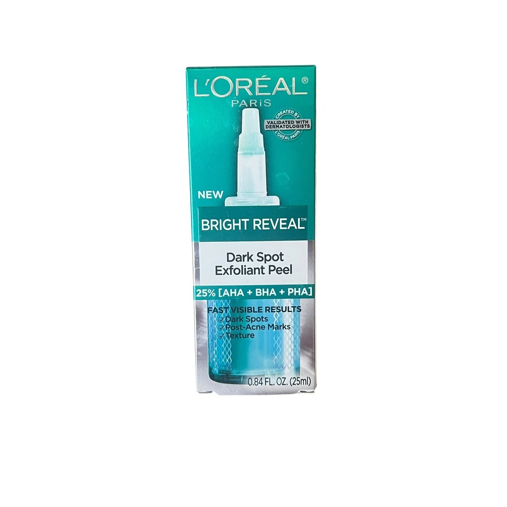 Loreal Paris Bright Reveal Dark Spot Exfoliant Peel 25% AHA BHA PHA 0.84oz NEW
